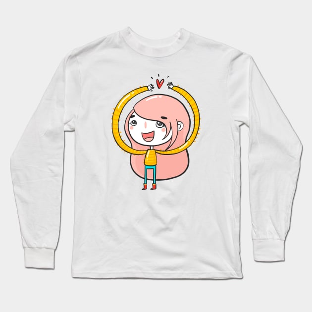 Maggie World Joy Long Sleeve T-Shirt by AnaFonseca